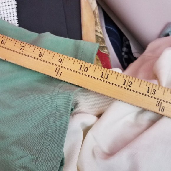 Men's Windham Pointe Large Green Polo Ribbed Hem Short Sleeve Single Pocket - Picture 7 of 8